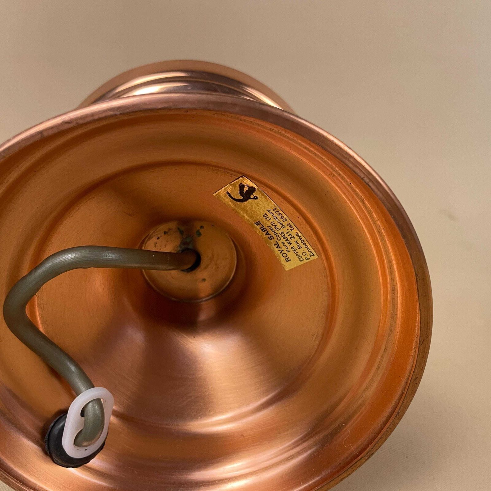 Vintage Copper Table Lamp Side Light Medium Metal Pac Tested 2025 photo vinterior