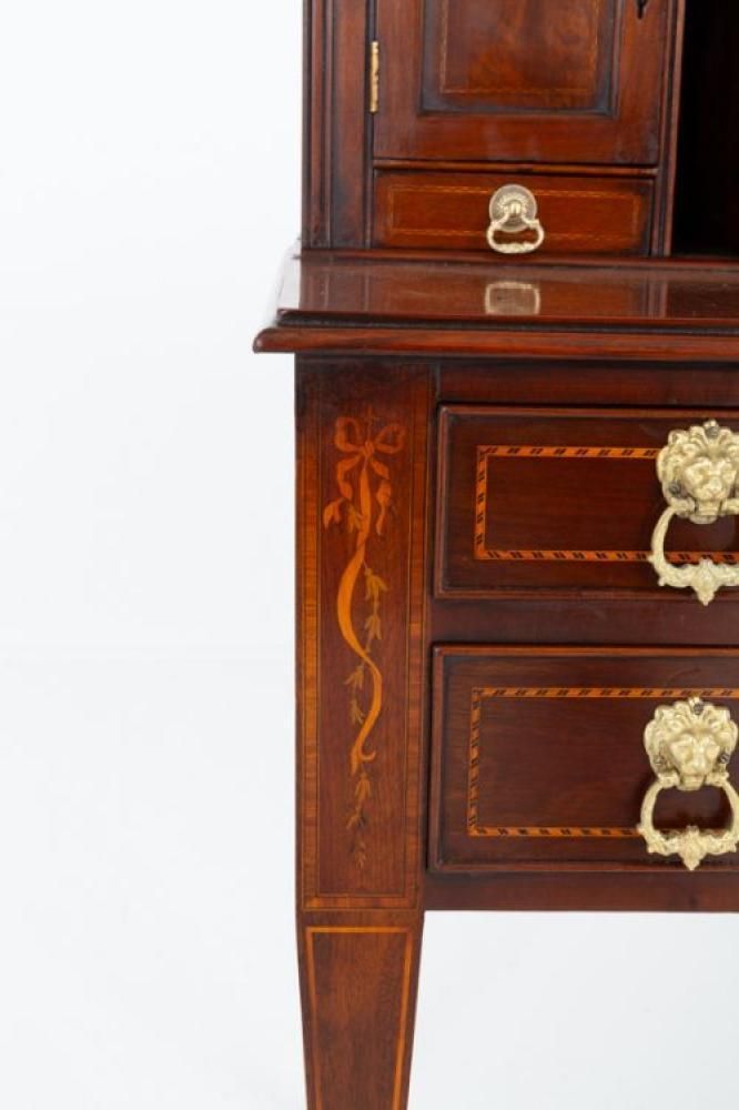 Sheraton Desk Mahogany Bonheur Du Jour 1880 photo for sale
