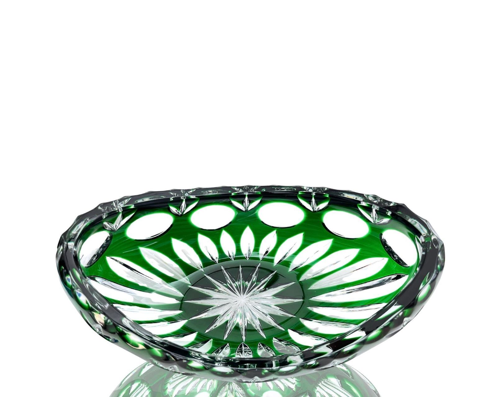 Emerald Green Crystal Bowl | 1pc | Nachtmann Bamberg | Vintage Germany photo Home Decor