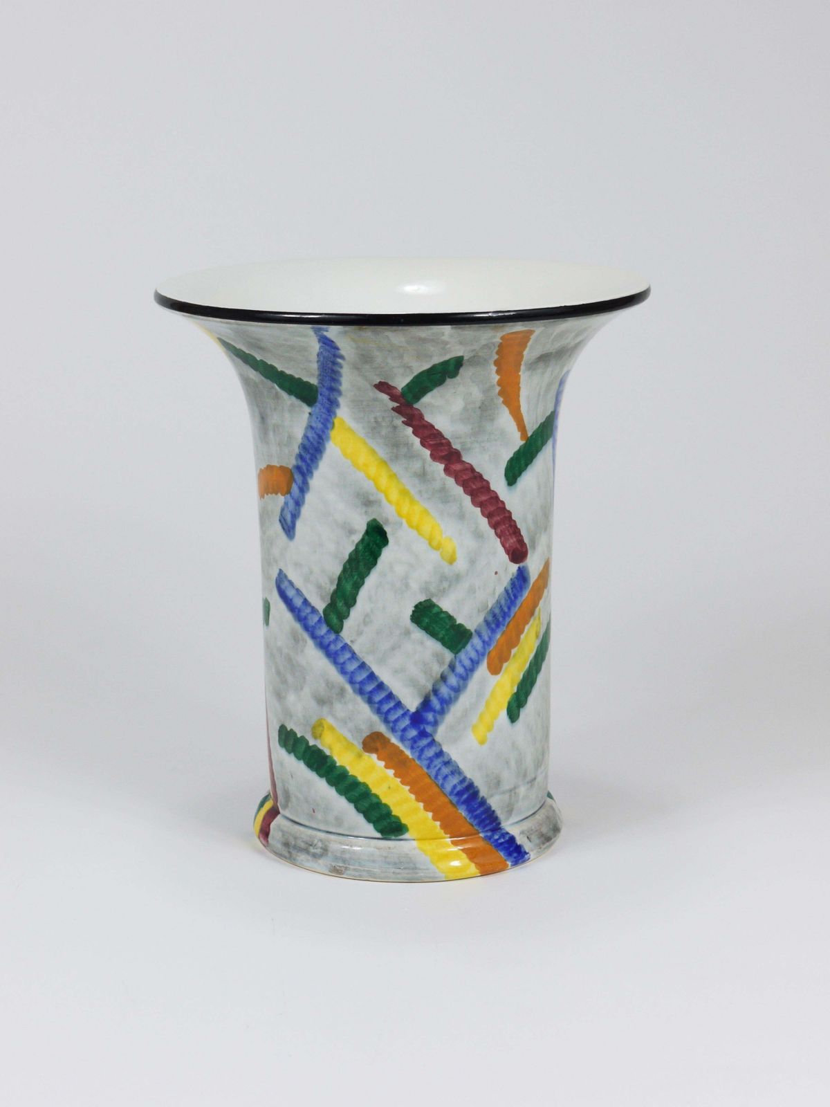 Eva Zeisel Art Deco Bauhaus Pottery Vase, Smf Schramberg, Germany 1920s photo vintage