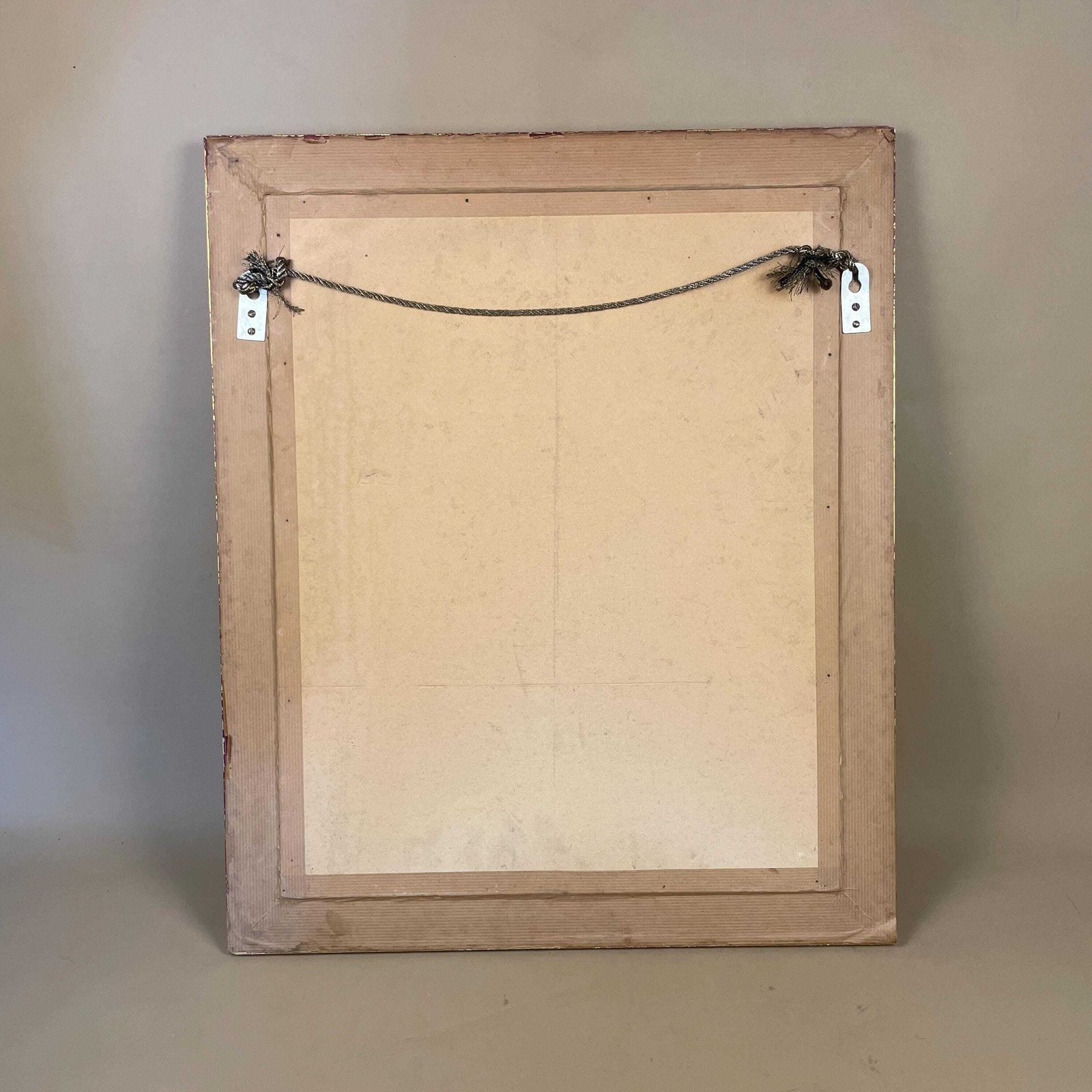 Antique Wooden Wall Mirror Portrait Rectangle Gold Ornate Frame Bevelled Glass Patterned Edge Bedroom Hallway Living Room Rectangular photo vintage