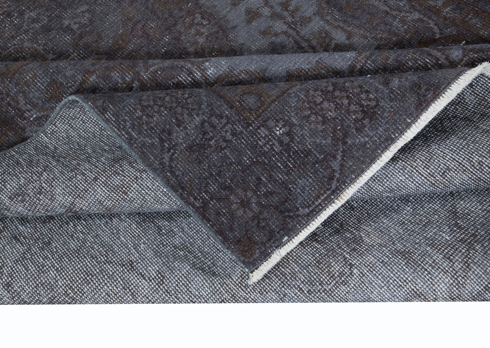 5.4x8.7 Ft Gray Modern Area Rug, Room Size Carpet, Handmade Living Room Carpet photo vinterior