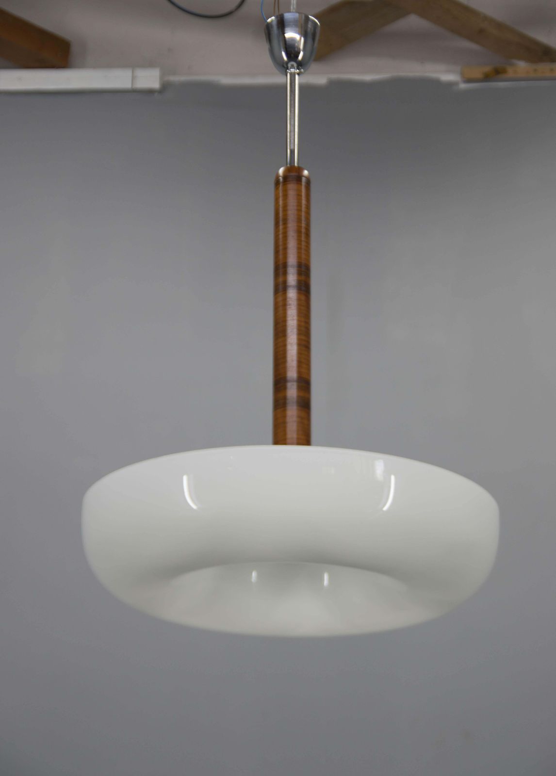 Rare Functionalist Chandelier Made By Up Zavody In 1930s photo for sale