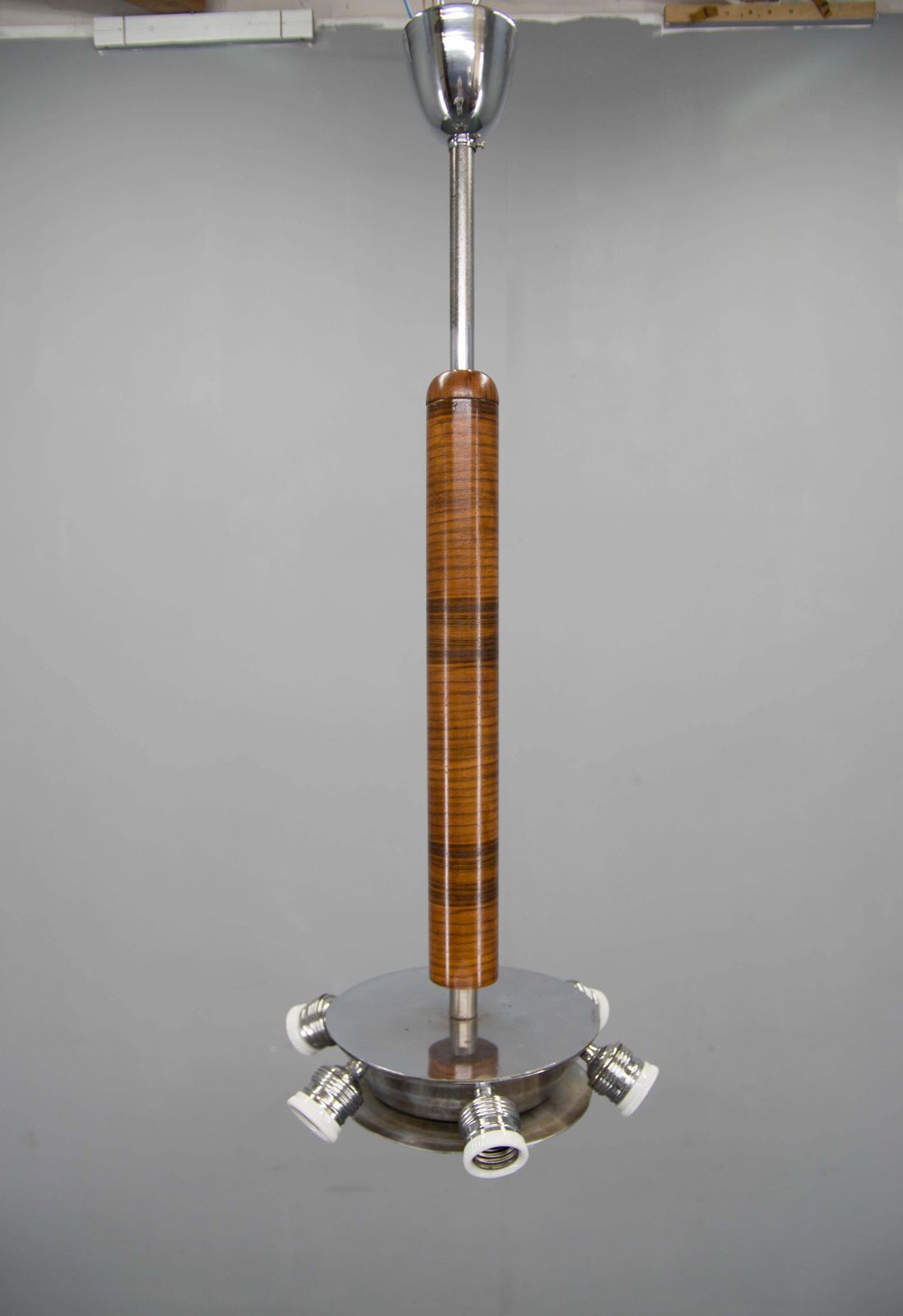 Lighting Rare Functionalist Chandelier Made By Up Zavody In 1930s photo