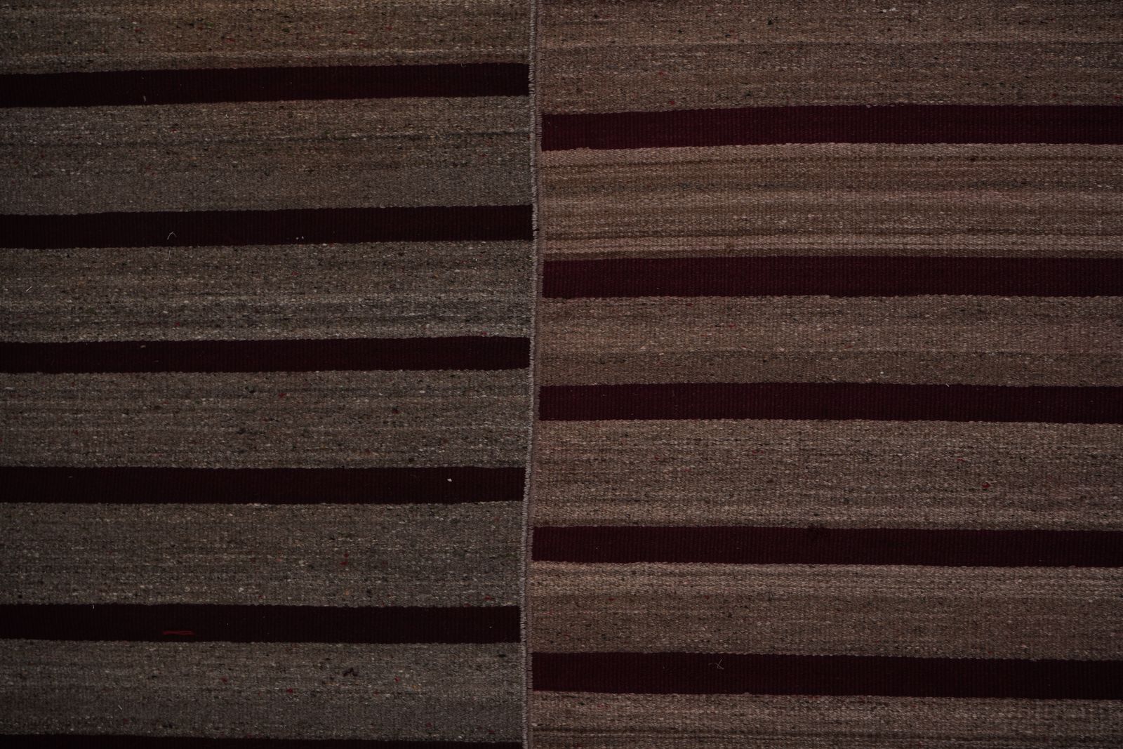 1960s Oversize Bohemian Striped Wool Kilim Rug 9'2'' X 11'4'' photo vintage