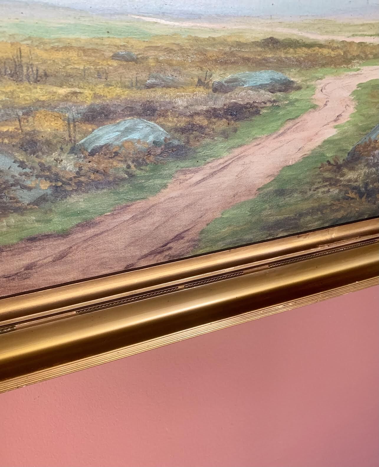 Gilt Framed Landscape Oil Painting Signed Hilda Walker 2 Of 2 photo 300.0