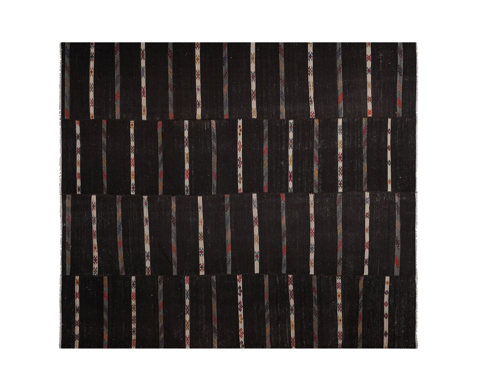 Mid 20th Century Handmade Turkish Flatweave Kilim Gallery Rug 9'5'' X 11'2'' photo 2000.0