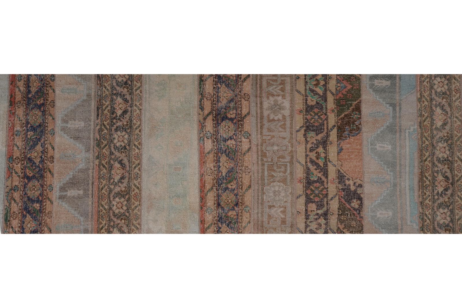 1960s Turkish Oushak Extra Long Runner With Mid Century Modern Style 2'5'' X 63'1'' photo vinterior