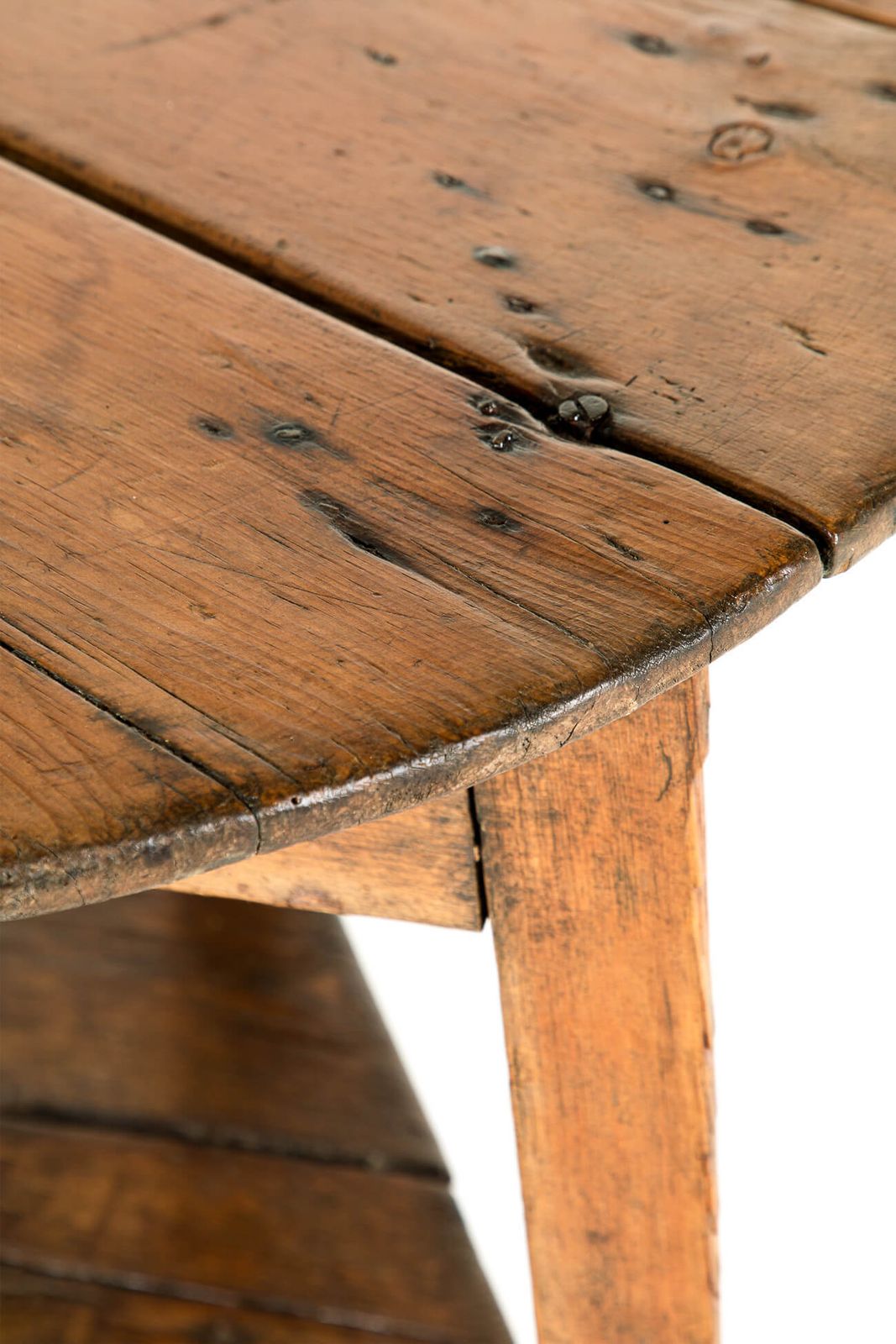 Welsh Pine Cricket Table, 1800s photo vintage