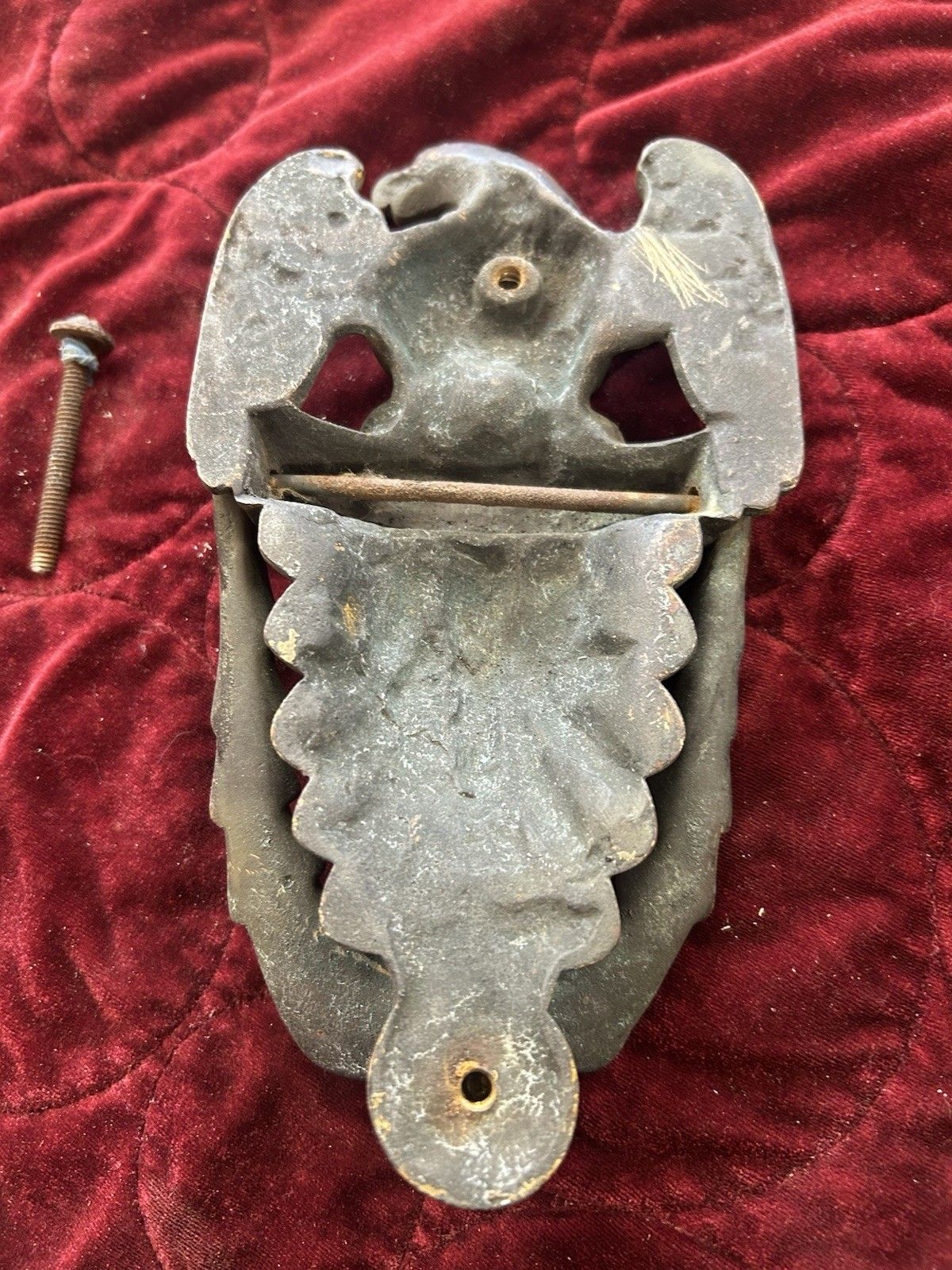 photo furniture Large Antique Brass Door Knocker Old Period Reclaimed Antique Iron Eagle 1.6kg