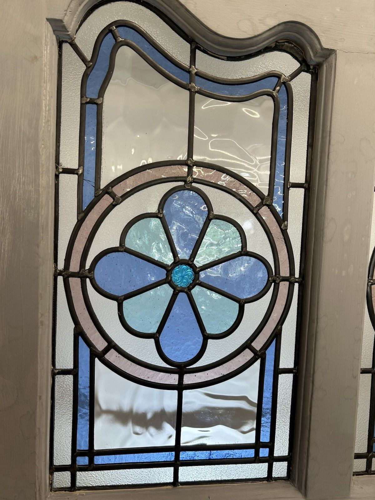 photo furniture Large Edwardian Stained Glass Front Door Old Antique Period Reclaimed Refurb