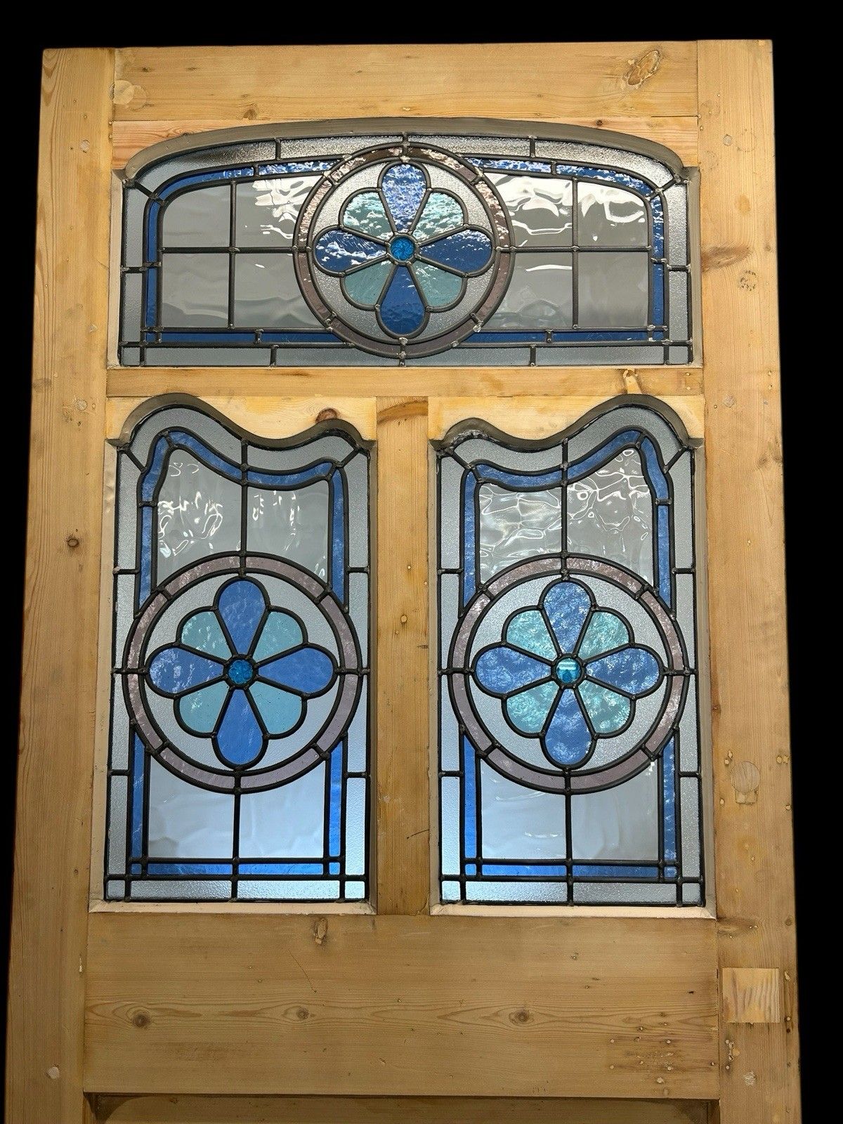 photo vinterior Large Edwardian Stained Glass Front Door Old Antique Period Reclaimed Refurb