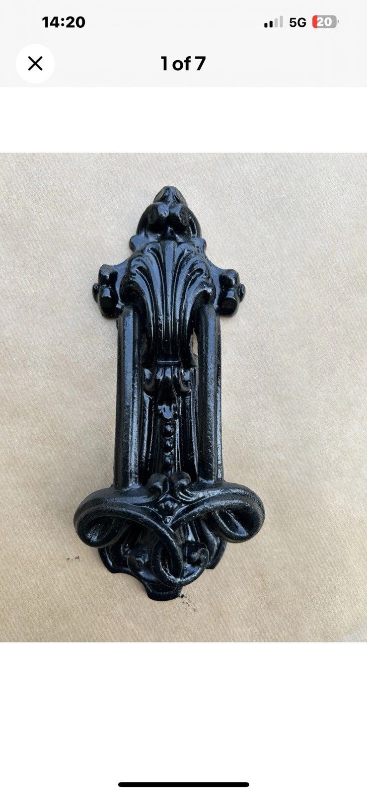 Kenrick Victorian Cast Iron Front Door Knocker Antique Old Period Metal Reclaim