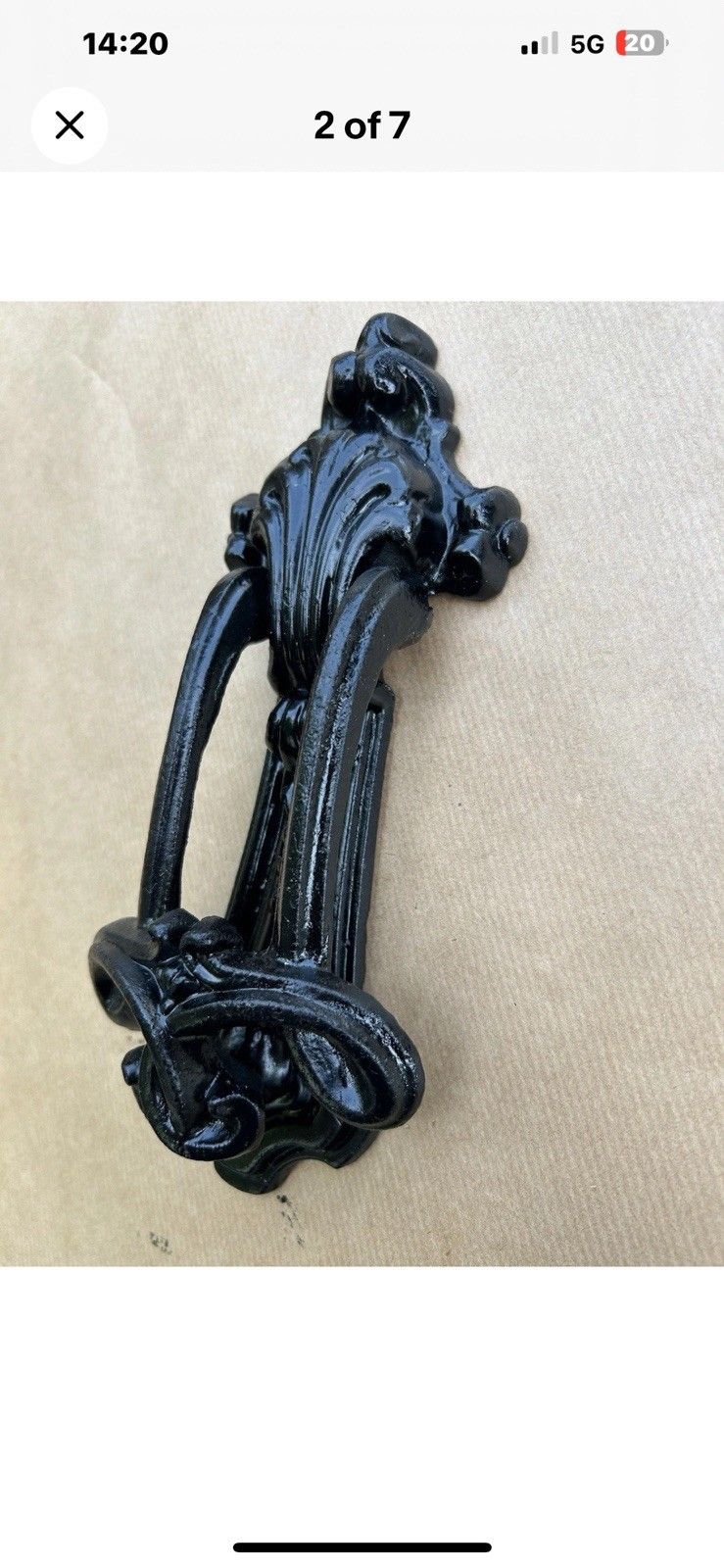 Kenrick Victorian Cast Iron Front Door Knocker Antique Old Period Metal Reclaim photo furniture