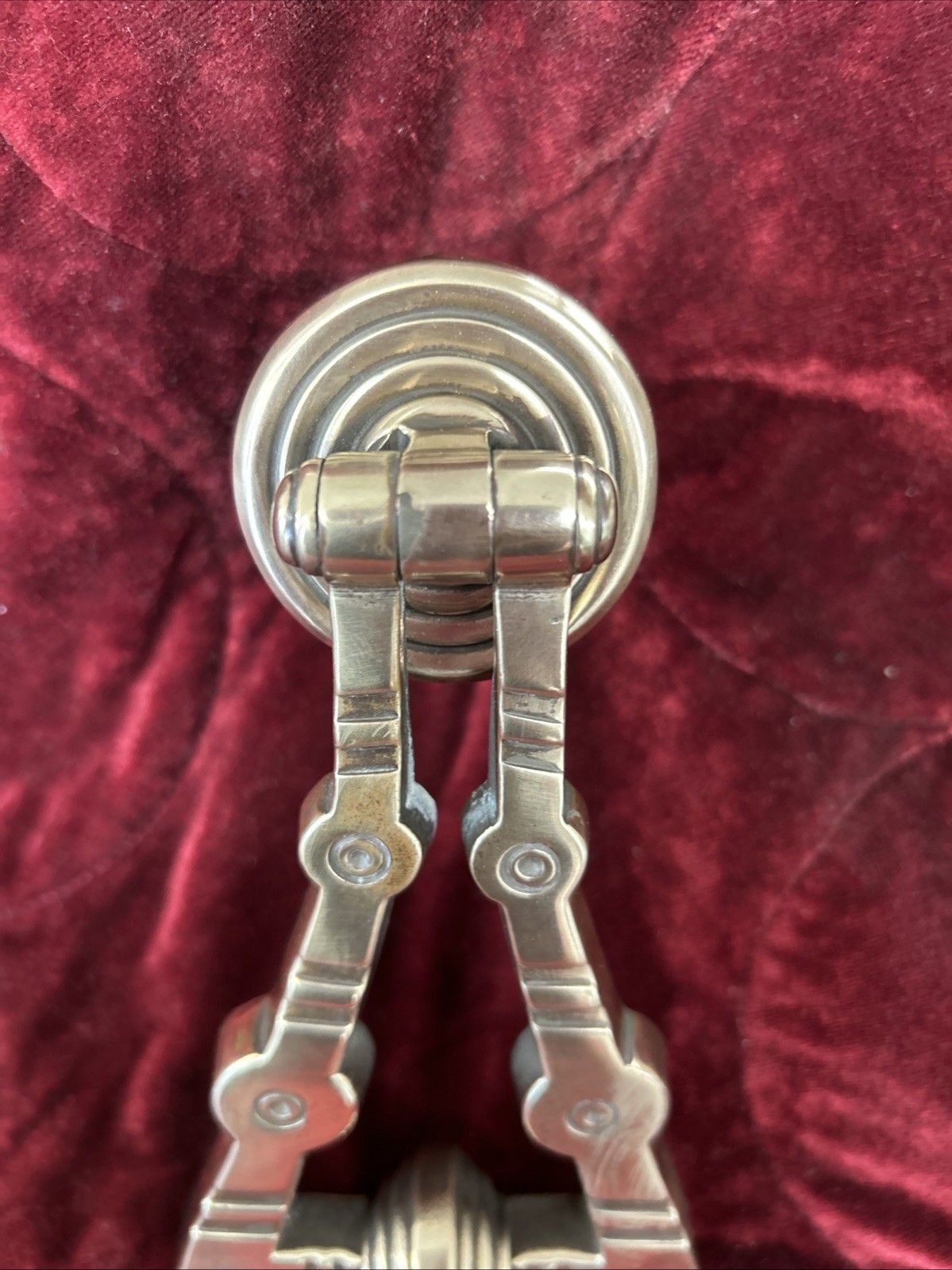 Rare Solid Brass Front Door Knocker Old Reclaimed Period Victorian Antique Metal photo vinterior