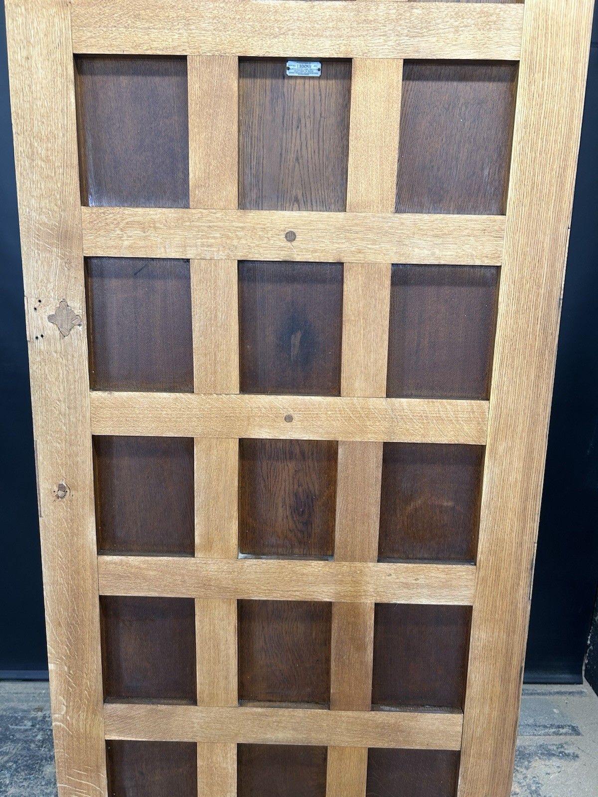 photo for sale Solid Oak Front Door Old Antique Period Reclaimed Glass Cast Iron Refurbished