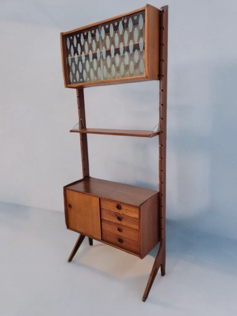 Freestanding Shelving Unit Ergo, Scandinavian Mid Century 1960s photo furniture