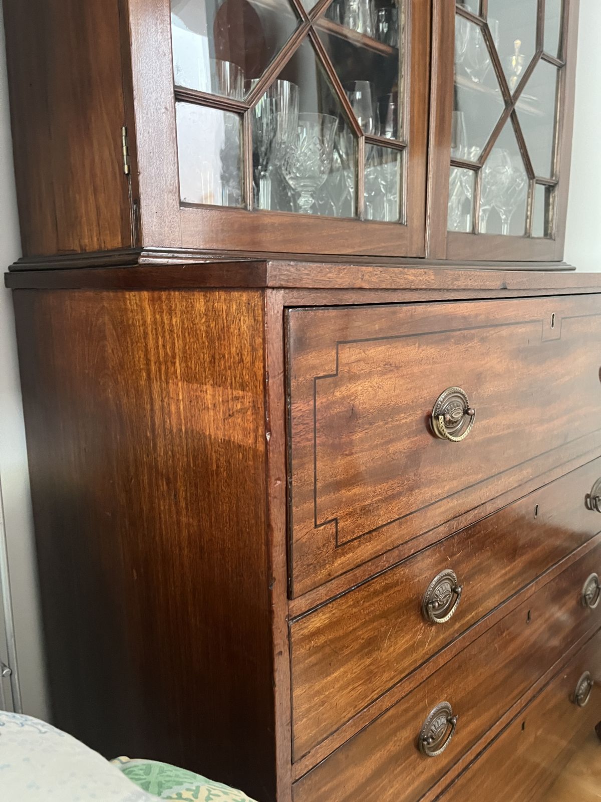 Antique Regency Secrétaire With Display Cabinet photo vinterior