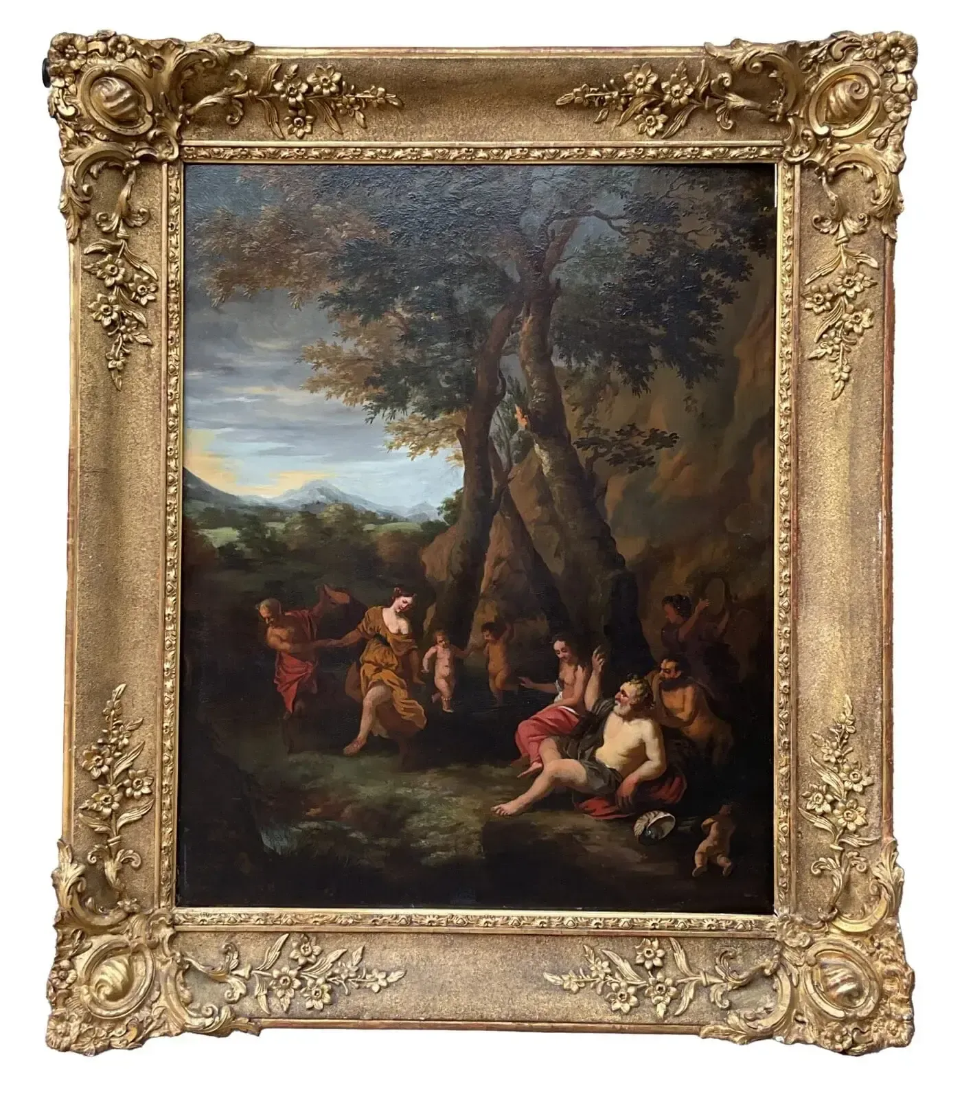 Gerard I Hoet, Bacchanal – Oil On Panel, 17th Century