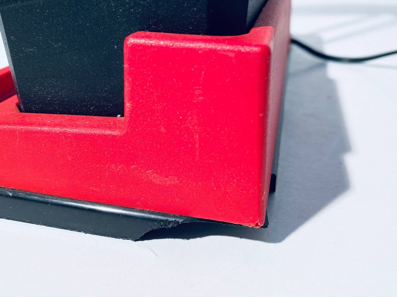 photo for sale Stilplast Red Plastic Office Desk Lamp Halo Lampade Alogene / Made In Italy / Vintage Decor 1980s