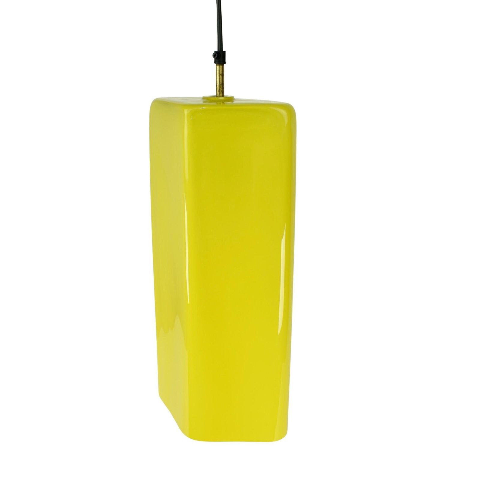 Rare 1950s Murano Glass Pendant Light Massimo Vignelli Vistosi Venini | Rhomboid Diamond Yellow Ceiling Lamp Mid Century Modern Vintage