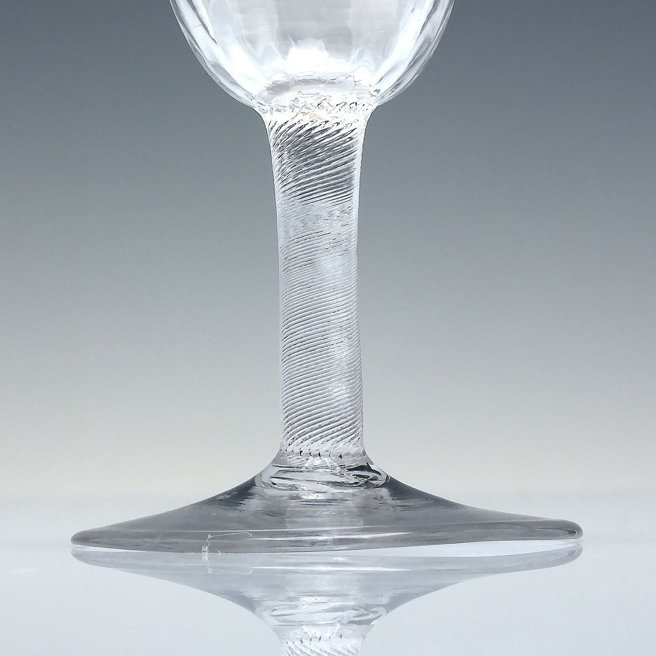 18th Century Incised Twist Wine Glass C1755 photo Home Decor