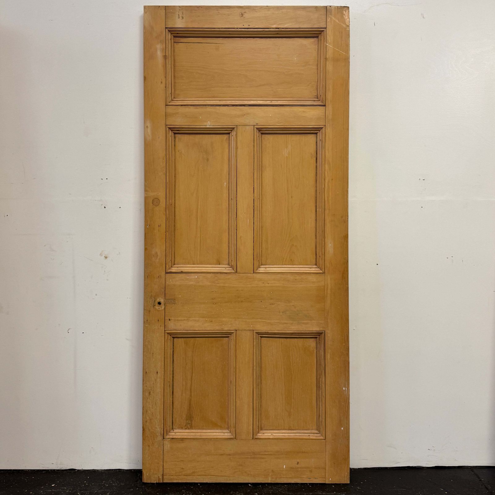 Antique Victorian 5 Panel Door   206cm X 89.5cm photo 375.0
