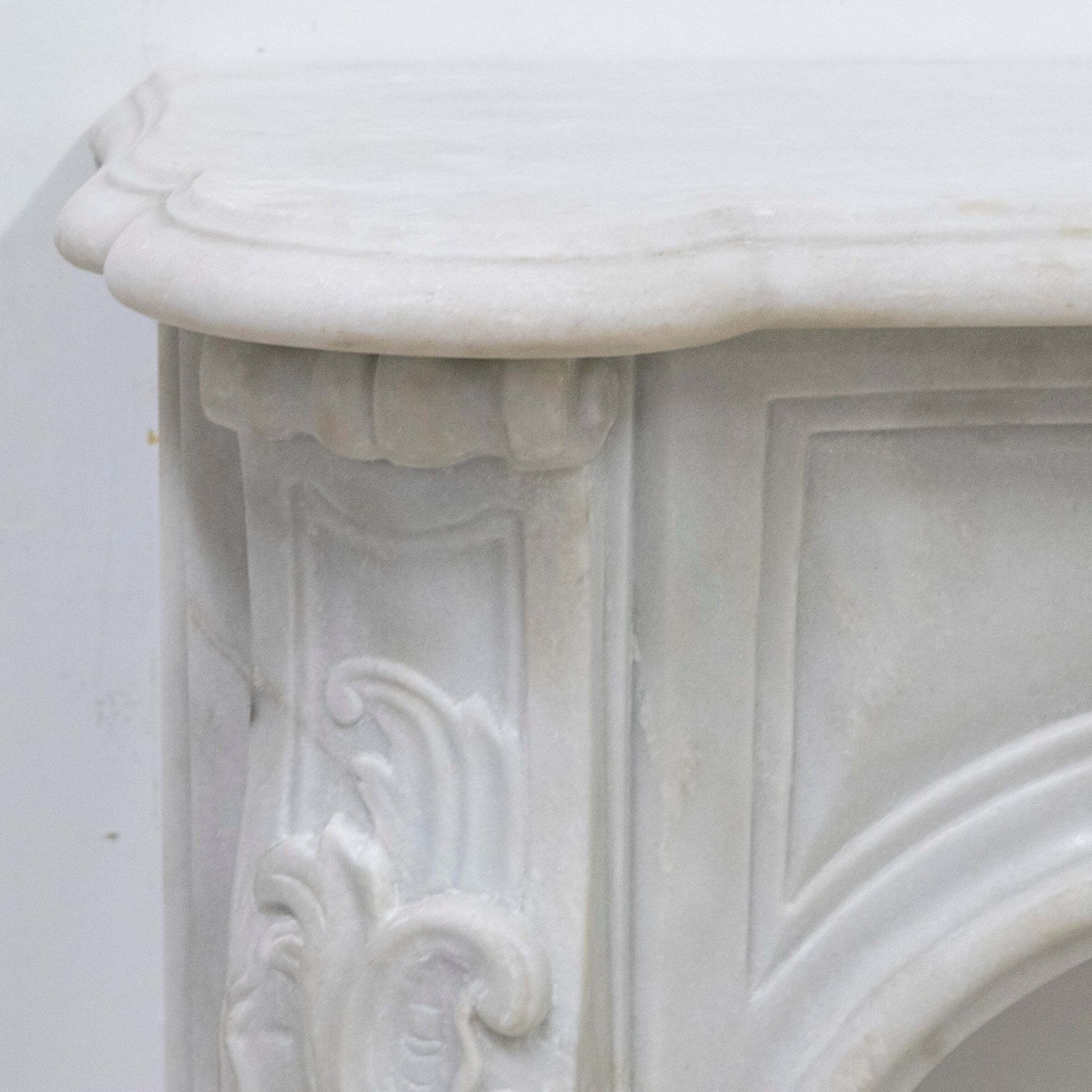 Antique Louis XV French Style Statuary Marble Fireplace photo vinterior