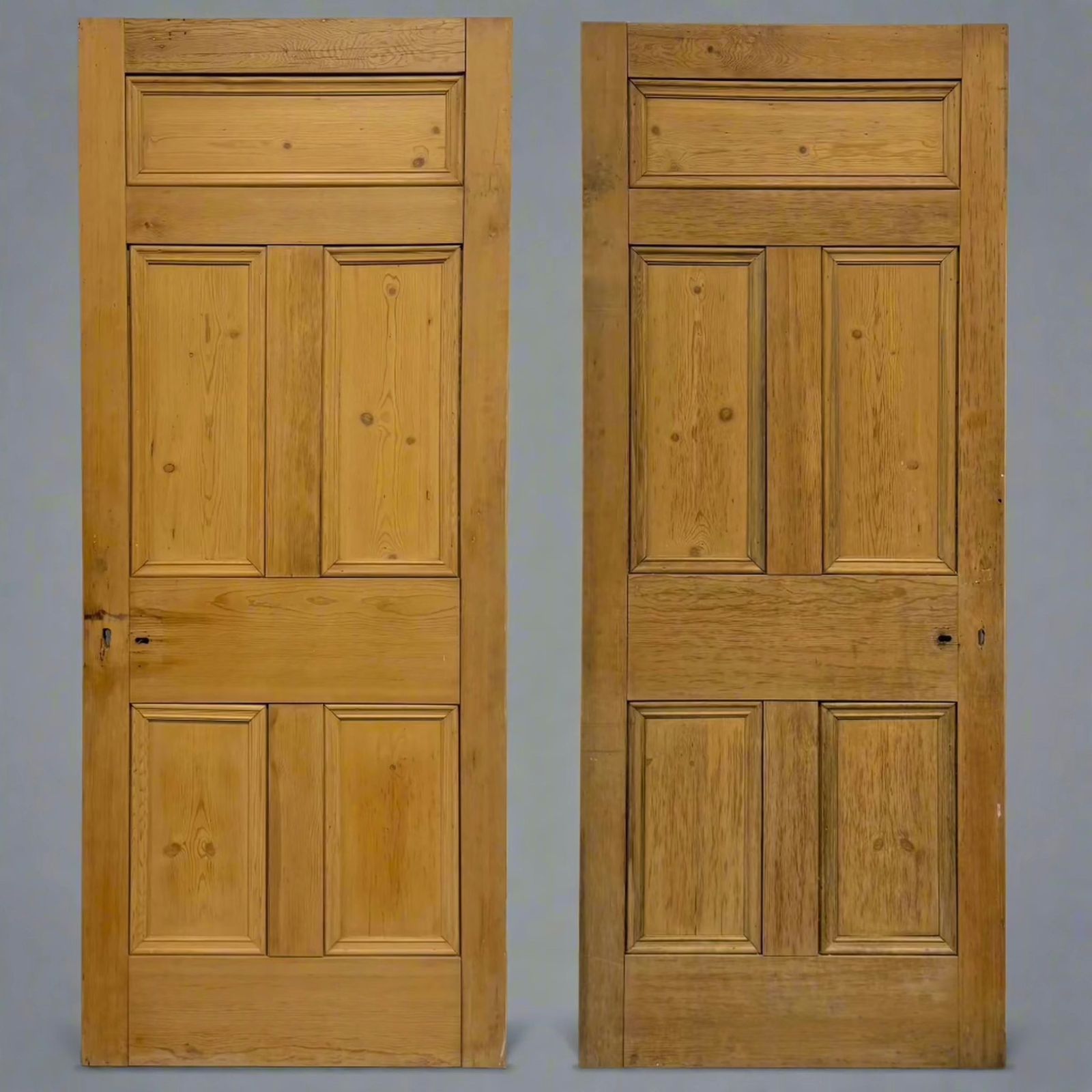 Antique Victorian 5 Panel Door   204cm X 83.5cm