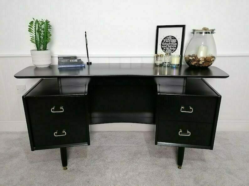 G Plan Dressing Table In Black And Gold