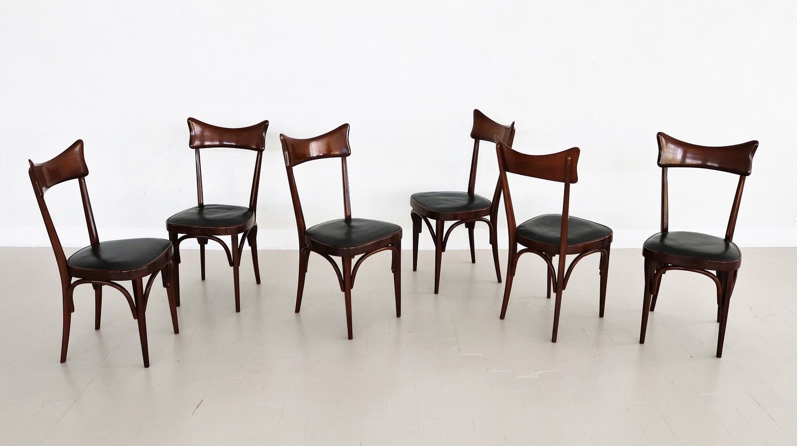 Italian Midcentury Dining Room Chairs, Set Of Six photo Furniture