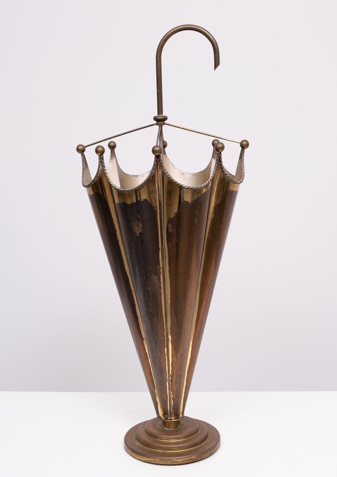 photo for sale Brass Umbrella Umbrella Stand 1950s France