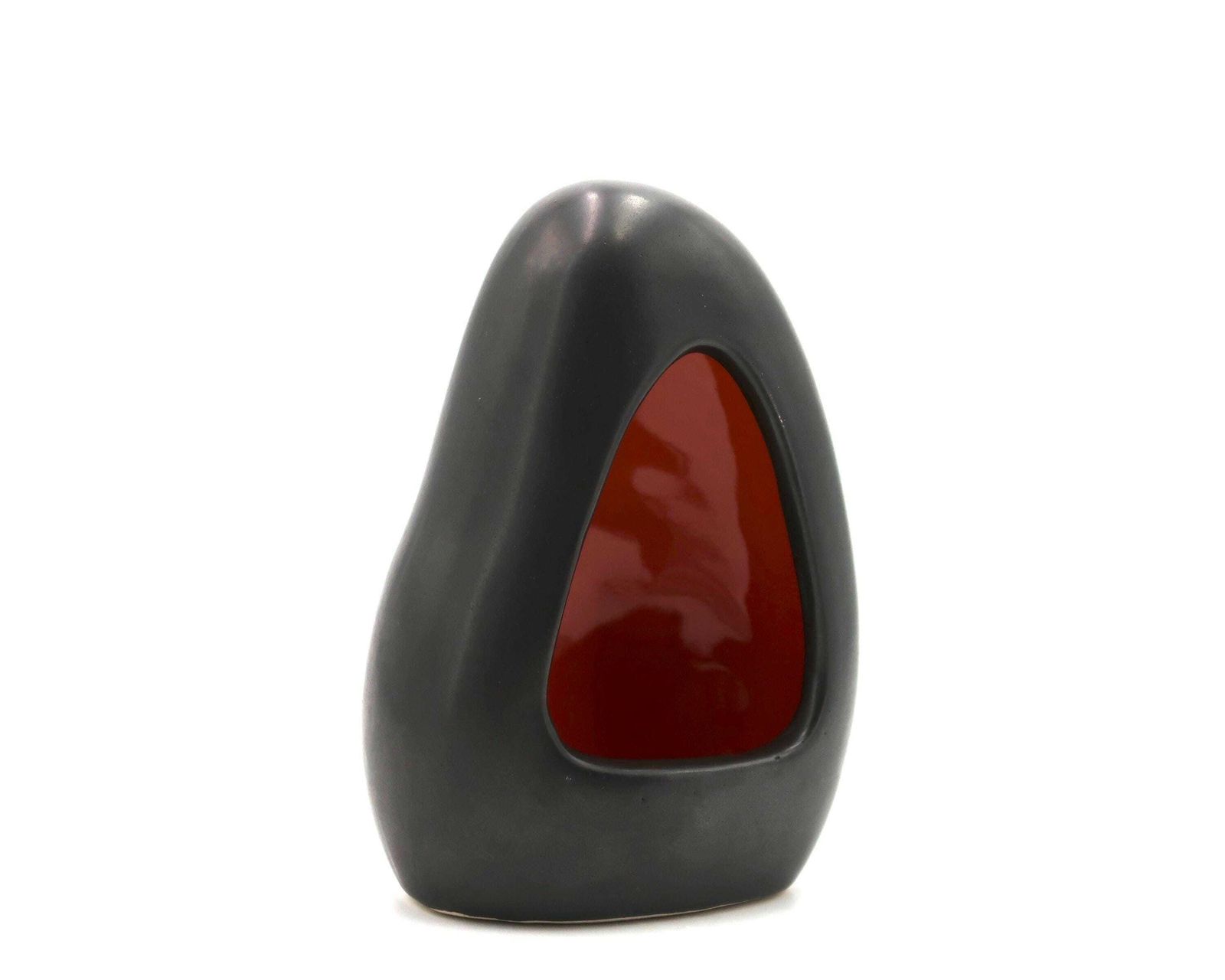 Franse Gesigneerde Keramieken Kandelaar, Jaren 1960 / Minimalistisch, Oranje, Modern, Woondecoratie, Kandelaar photo furniture