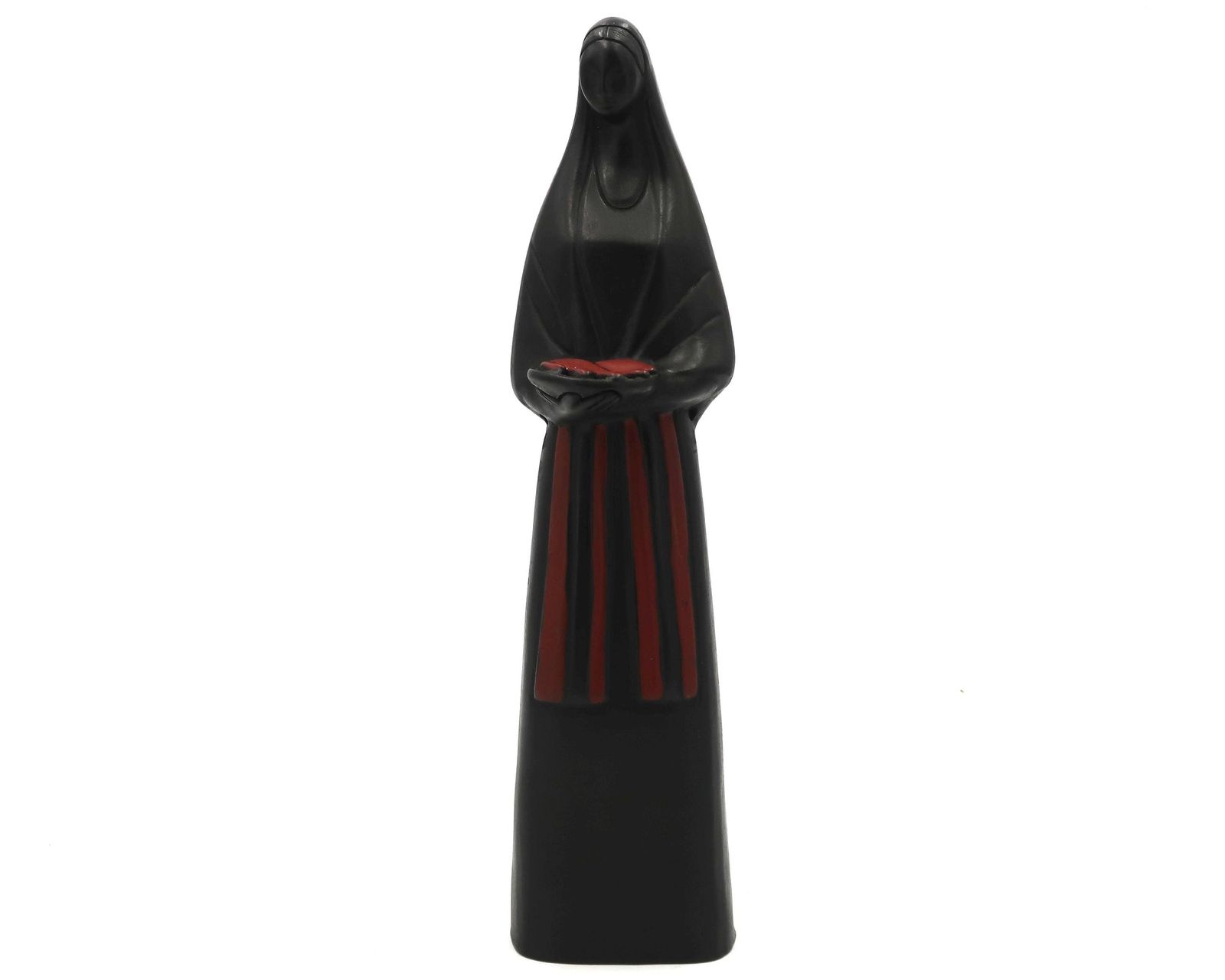 Mexicaans Terracotta Beeld, Vrouw Of Madonna, Jaren 1970 / Zwart, Mexico, Aardewerk, Keramiek