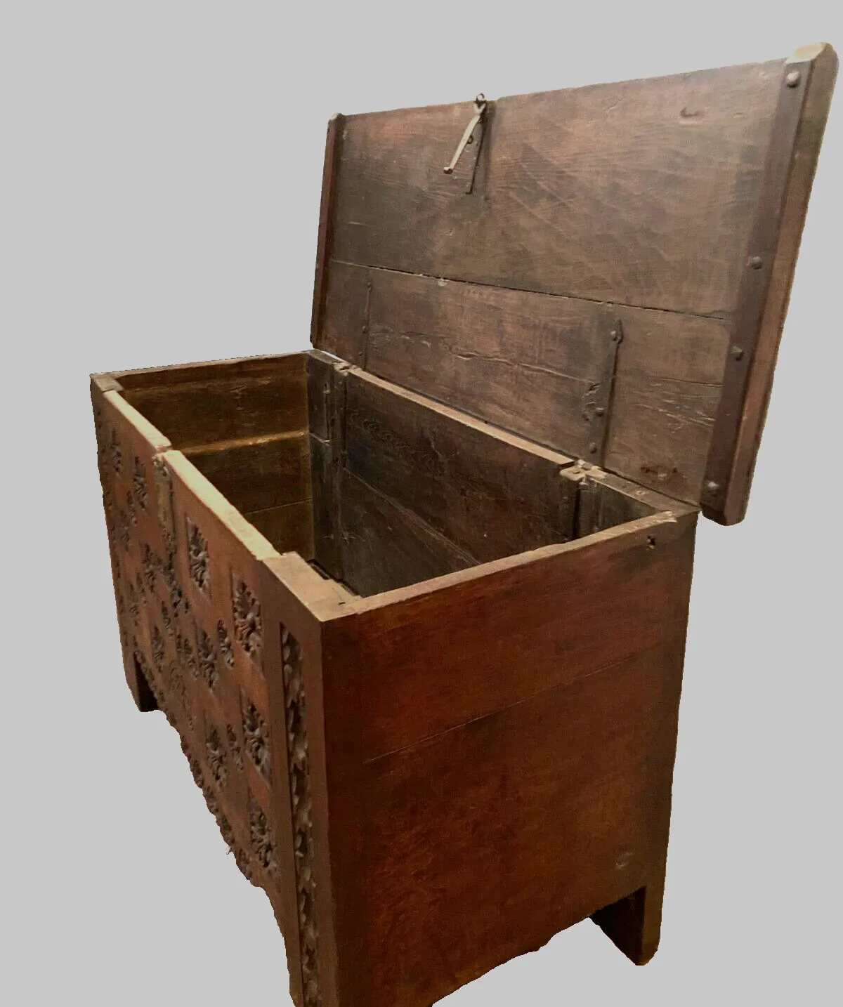 Antique Renaissance Style Carved Oak Chest 18th Century photo furniture