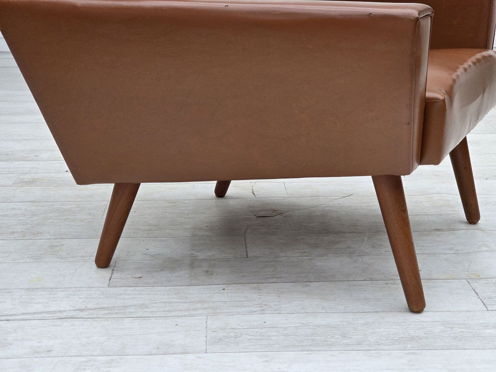 1970s, Danish Highback Armchair By Vejen Polstermøbelfabrik, Original Condition. photo 595.0
