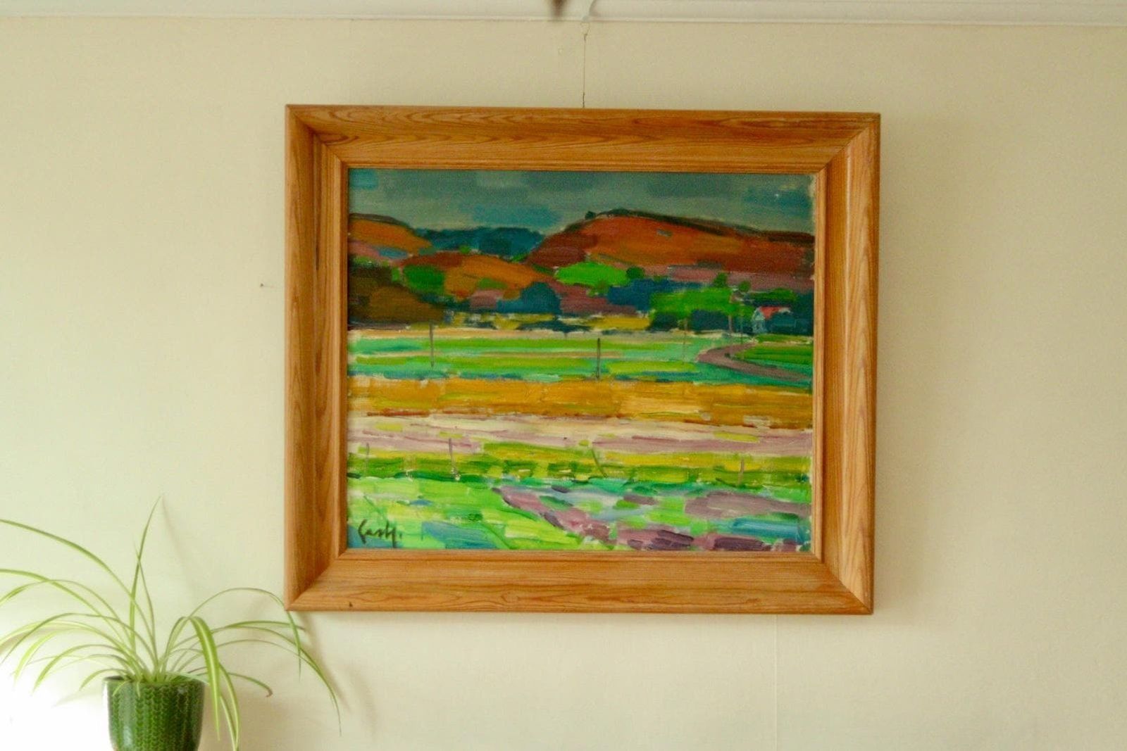 Original Mid Century Swedish Oil On Canvas – By Gerhard Lundberg (1905–1980) – Vintage & Framed, 63.5 X 74.5 Cm (25 X 29.3 In) photo for sale