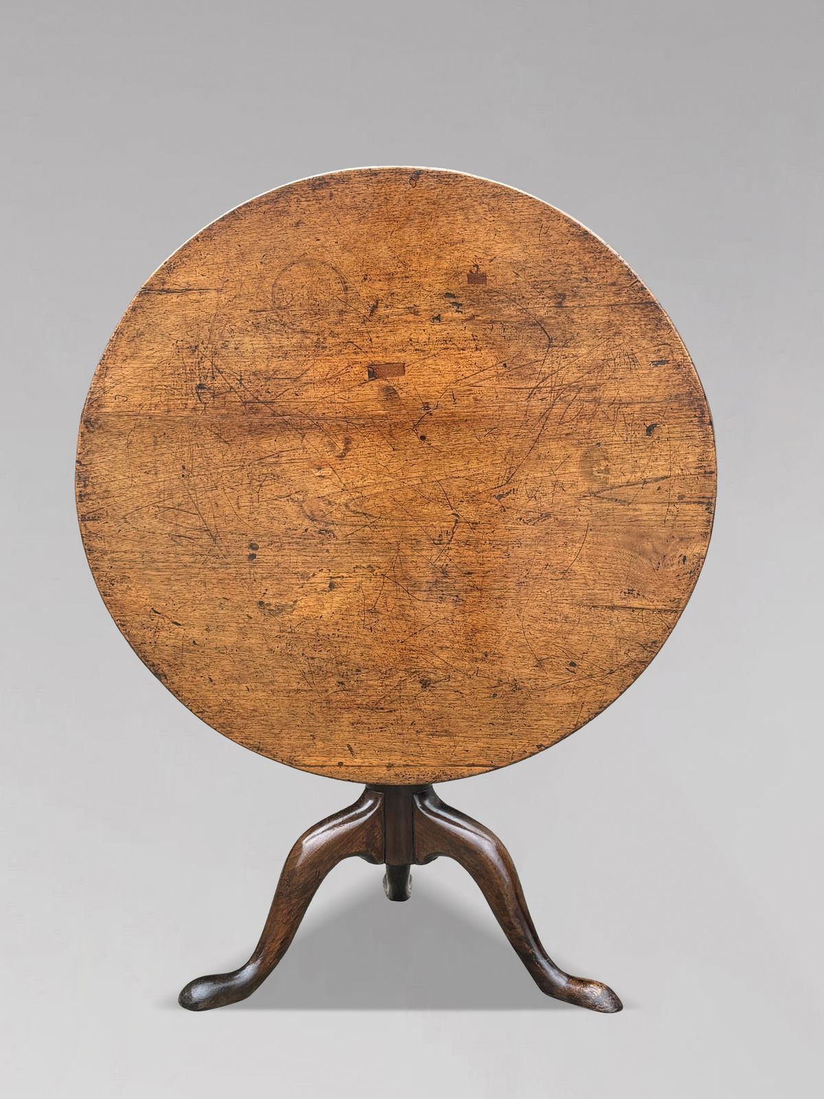 18th Century George III Period Mahogany Tilt Top Tripod Table