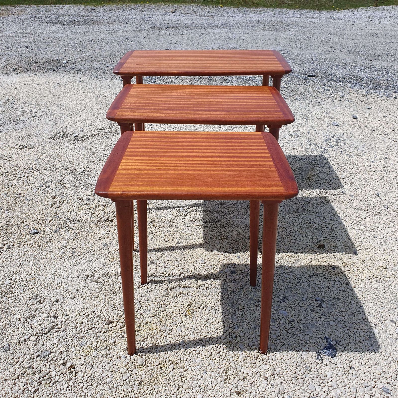 "Torpe Mobelfabrikk" Of Norway. A Teak Nest Of Three Tables. 1960s. photo furniture