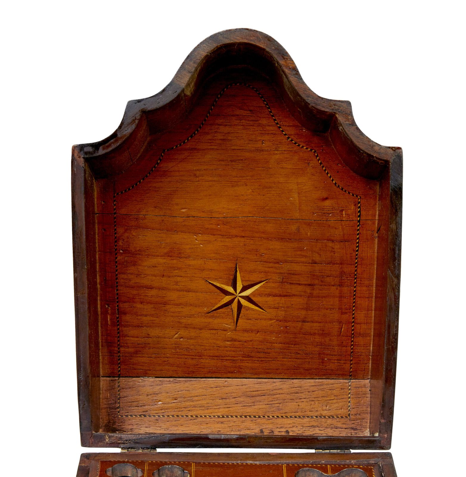 18th Century Inlaid Mahogany Georgian Knife Box photo furniture