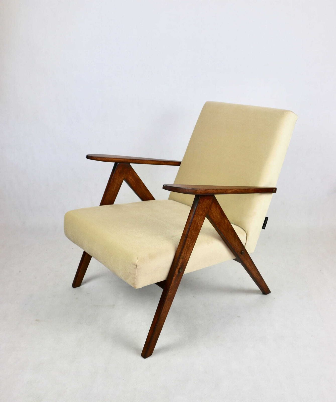 Vintage Armchair B 310 Var Beige Light Brown Velvet   2 Pieces Available photo 370.0