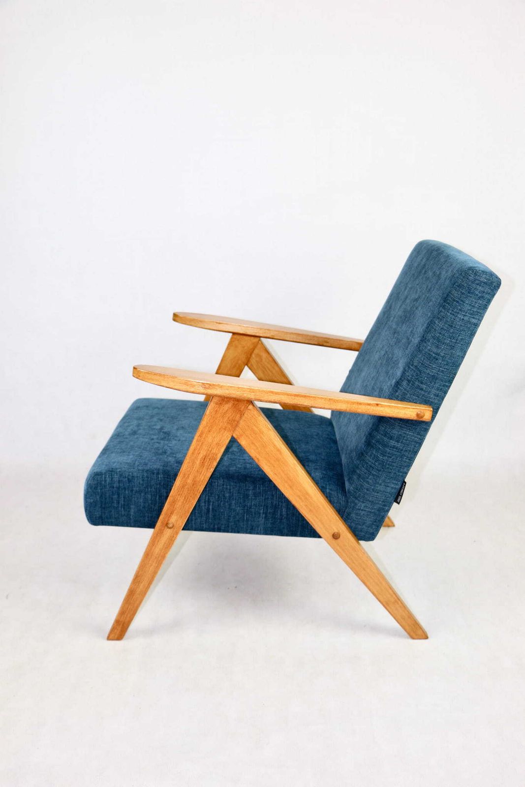 Armchair B 310 Var Blue Navy Structured photo Furniture