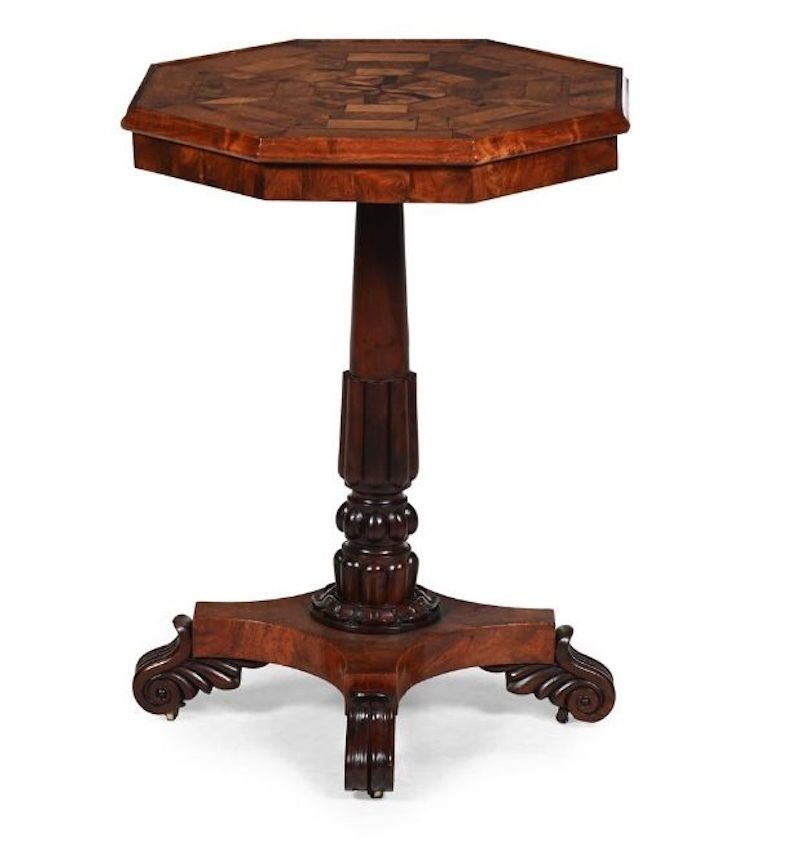 19th Century Specimen Wood Top Occasional Table (England, Circa 1840)