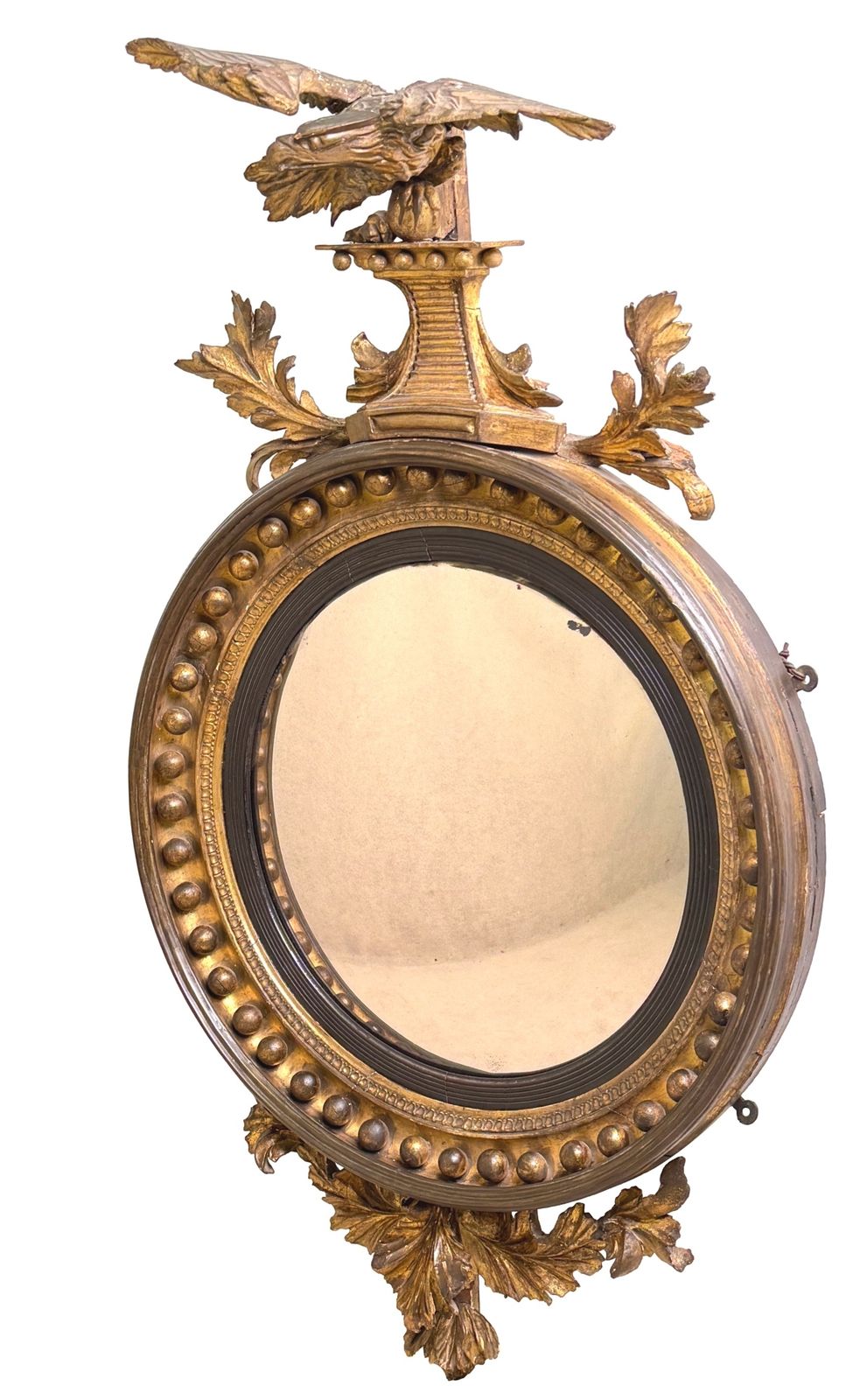 photo furniture Regency Giltwood Circular Convex Mirror (England, Circa 1820)