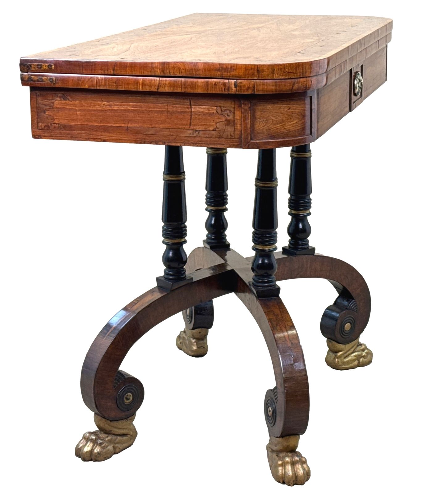 Regency 19th Century Kingwood Card Table (England, Circa 1825) photo furniture