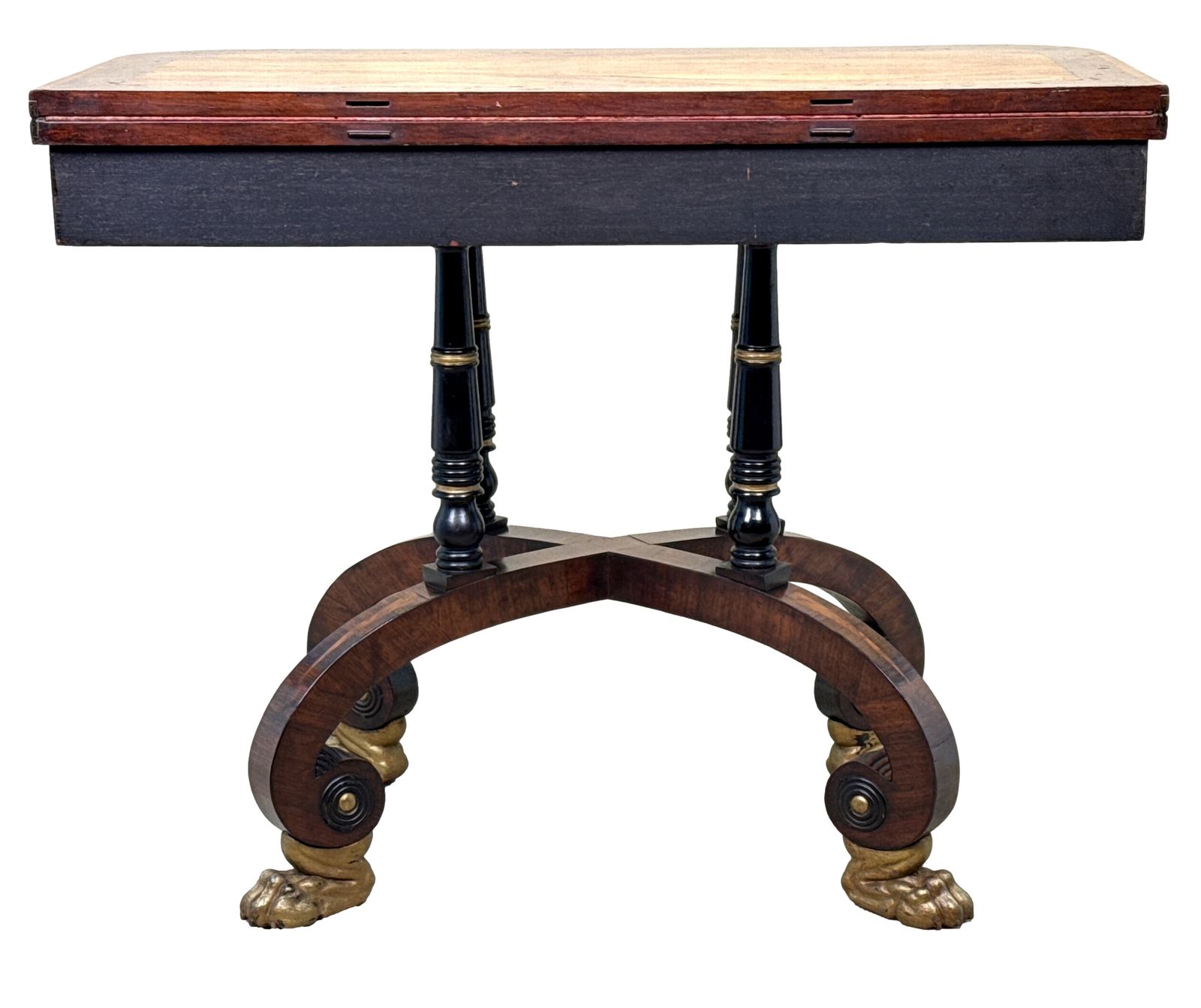 Furniture Regency 19th Century Kingwood Card Table (England, Circa 1825) photo
