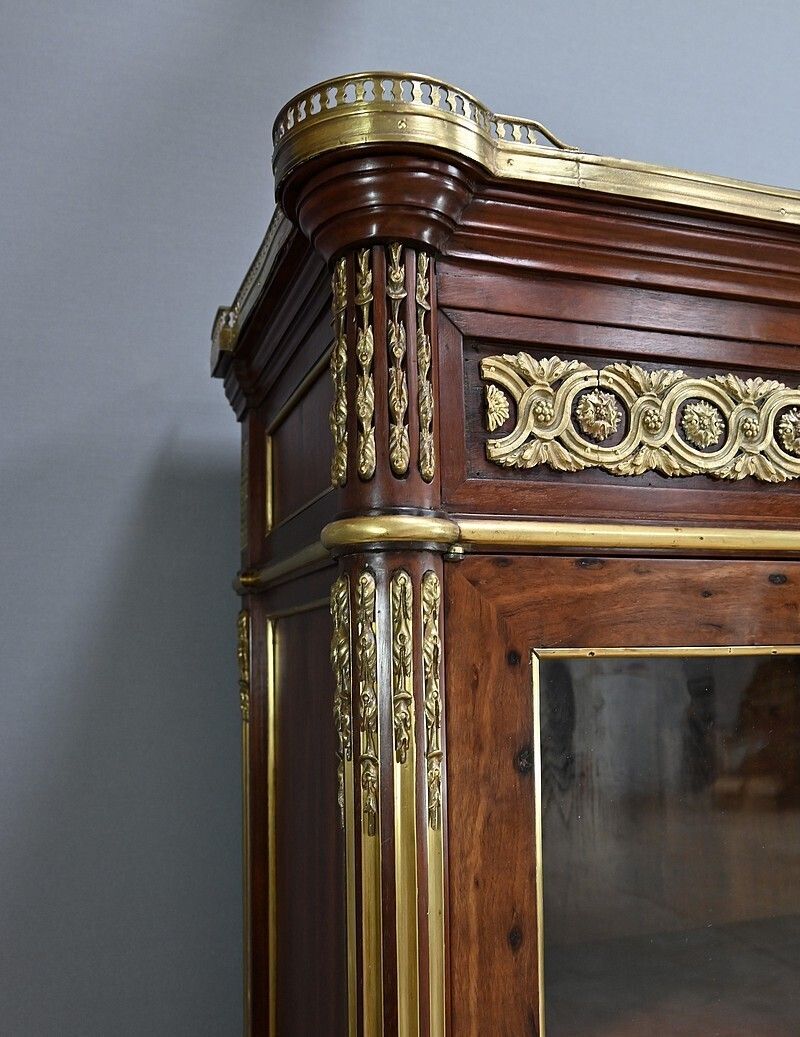Mahogany Library Scriban, Louis XVI Style – Mid 19th Century photo vintage
