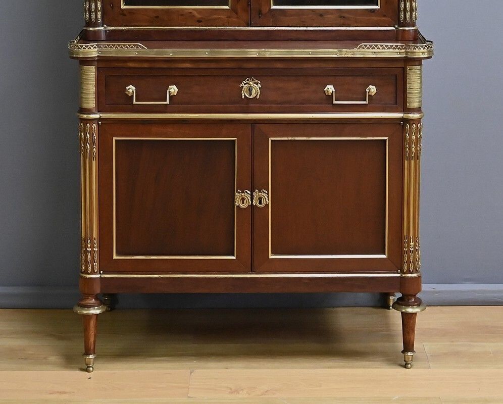 11900.0 Mahogany Library Scriban, Louis XVI Style – Mid 19th Century photo