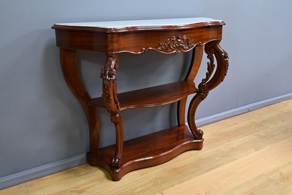 Mahogany Console, Napoleon III Period – Part 2 Of The 19th Century photo for sale