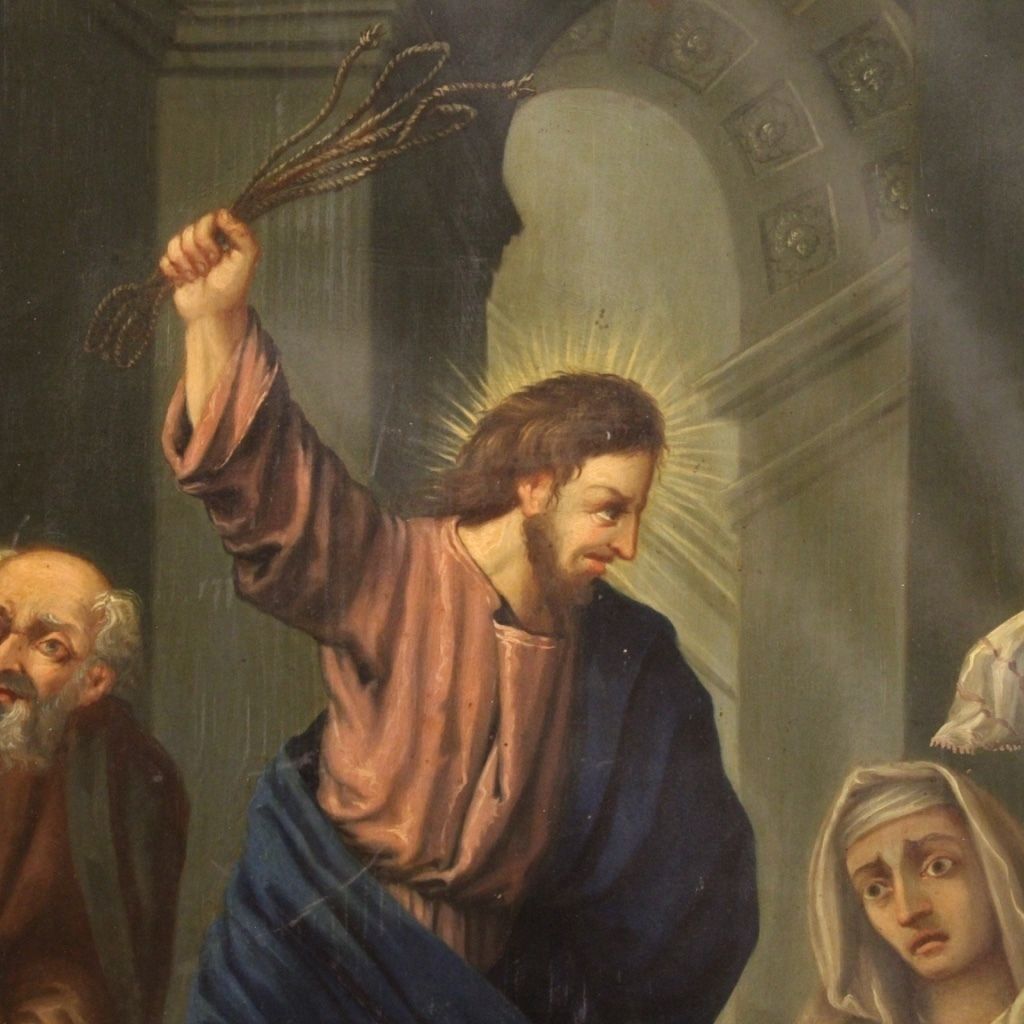 photo furniture Religious Painting Oil On Copper From The 19th Century